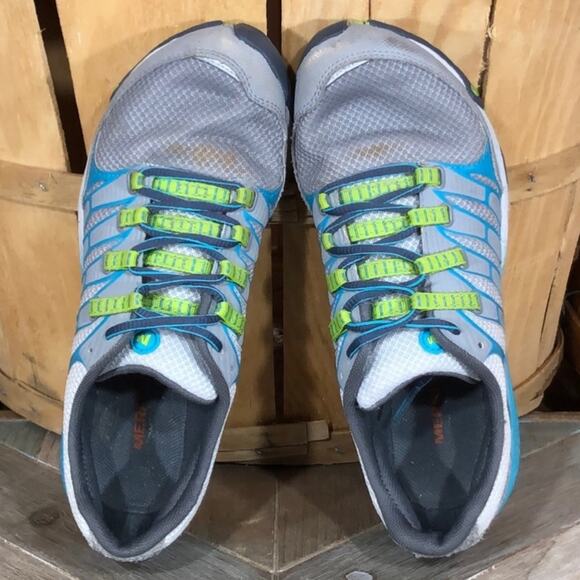 Merrell All Out Fuse J06324 Gray Teal Minimalist Trail Running Shoe Women Size 7 - Picture 8 of 11